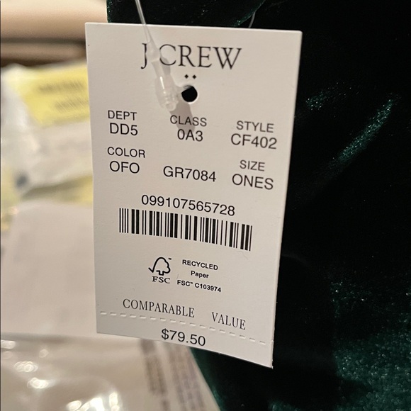 J. Crew Old Forest Velvet Double-Knot Handbag/NWT - Picture 3 of 11